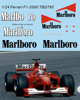 Decals "MARLBORO" - Ferrari F1 2000 Michael Schumacher F2000