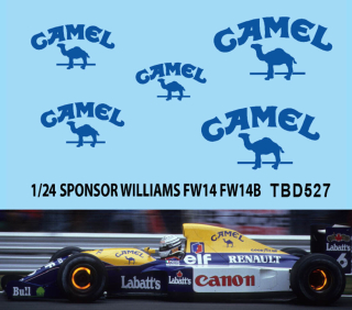 Decals "CAMEL" - Williams FW14 FW14B FW15 FW15C
