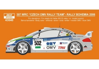 Decal 1/43 Reji Model - Peugeot 307 WRC - Rally Bohemia 2006/ Š. Vojtěch